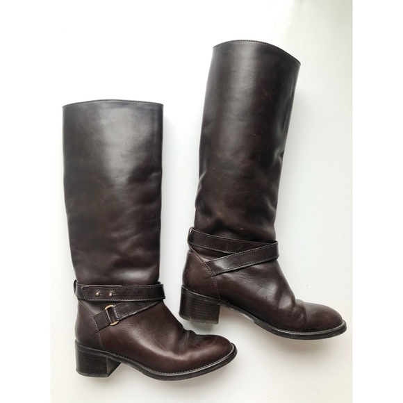 J CREW 'Parker' Leather Knee-High Riding Boots - Picture 2 of 7